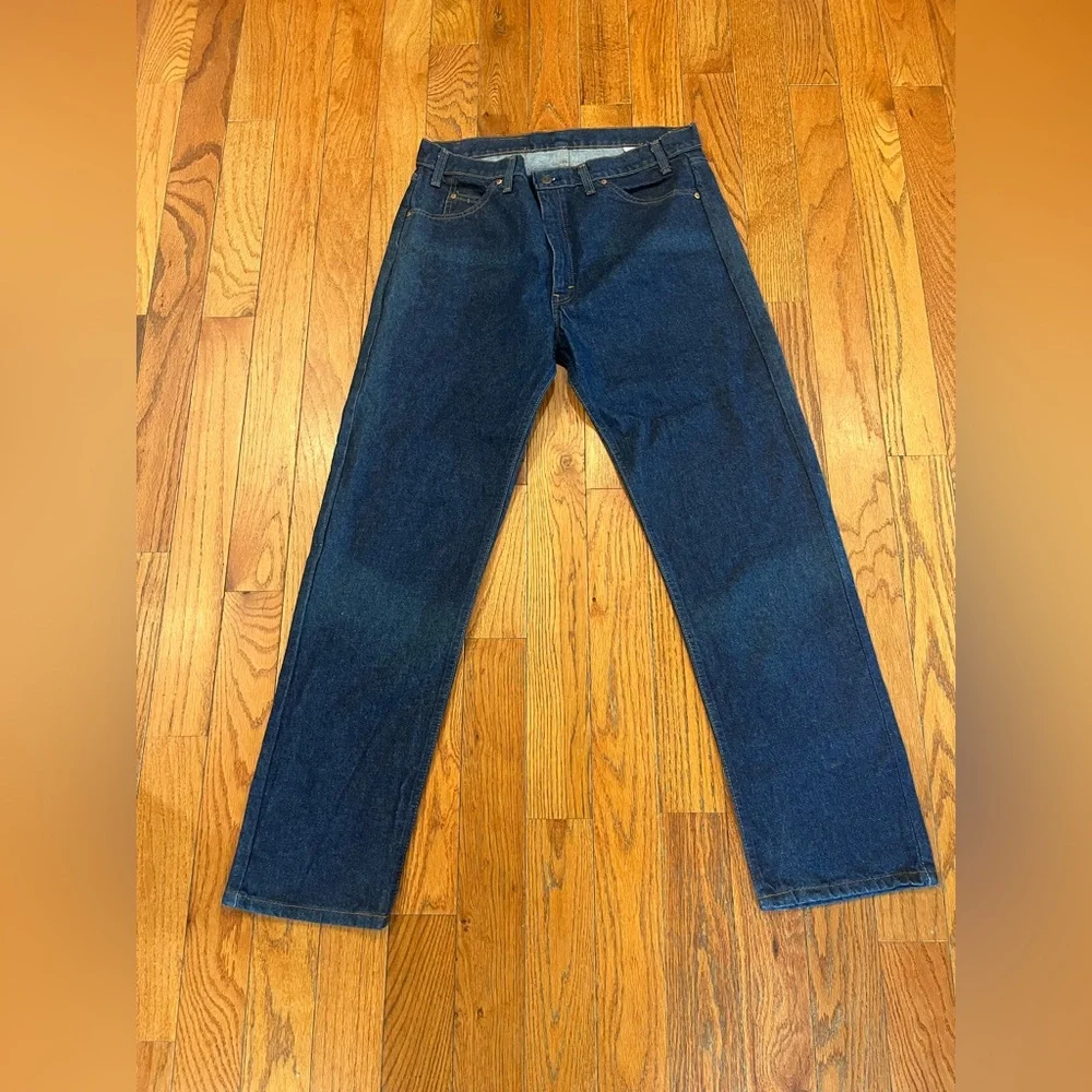 Vintage Levi's 505 Orange Tab Jeans 38x32 Dark Wash USA Made 10-5 Oct 1985 80s
